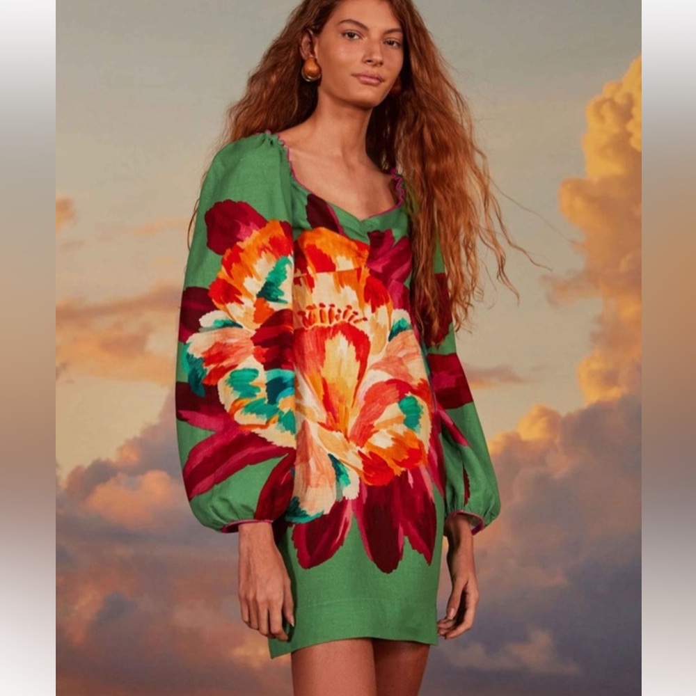 Floral Green Dress